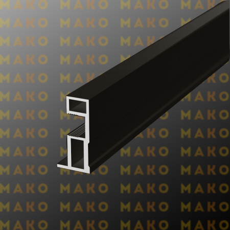 MS163 Профиль вертикальный  Черный браш (A25)